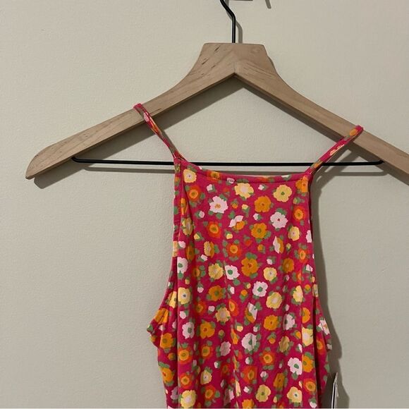 BP PRINT KNIT MINIDRESS IN PINK SALLY RETRO FLORAL - Picture 7 of 13